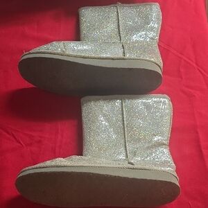 Sparkly Silver Kids Boots